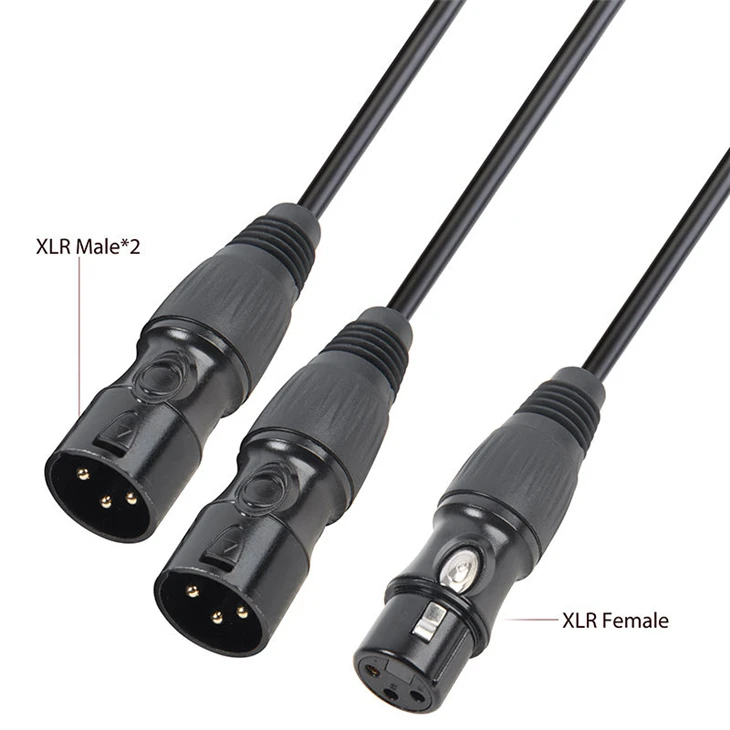 XLR Female To 2 Male Cable factory XLR Female To 2 Male Cable factory
